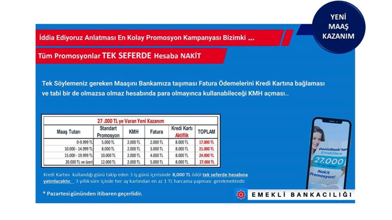 Emekli-Pro.-1 EMEKLİ ÜYELERİMİZE ÖZEL DENİZ BANK'TAN PROMOSYON KAMPANYASI